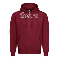 Burgundy THE 'DOORS Zipper Hoodie - FloraArt