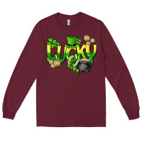 Burgundy Lucky St. Patrick's Day Long Sleeve Tee - HowdyJamesFarm