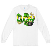 White Lucky St. Patrick's Day Long Sleeve Tee - HowdyJamesFarm