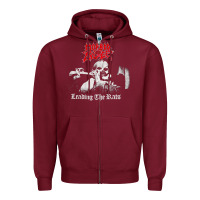 Burgundy Morbid Angel, Morbid Angel vintage, Morbid Angel art, Morbid Angel pai Zipper Hoodie - FloraArt
