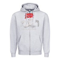 Heather Grey Morbid Angel, Morbid Angel vintage, Morbid Angel art, Morbid Angel pai Zipper Hoodie - FloraArt