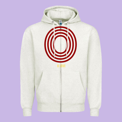 K Love 0 Zipper Hoodie Designed By Floraart