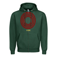 Sports Green K Love 0 Zipper Hoodie - FloraArt