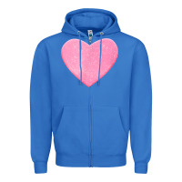 True Royal Valentines Pink Heart Zipper Hoodie - FloraArt