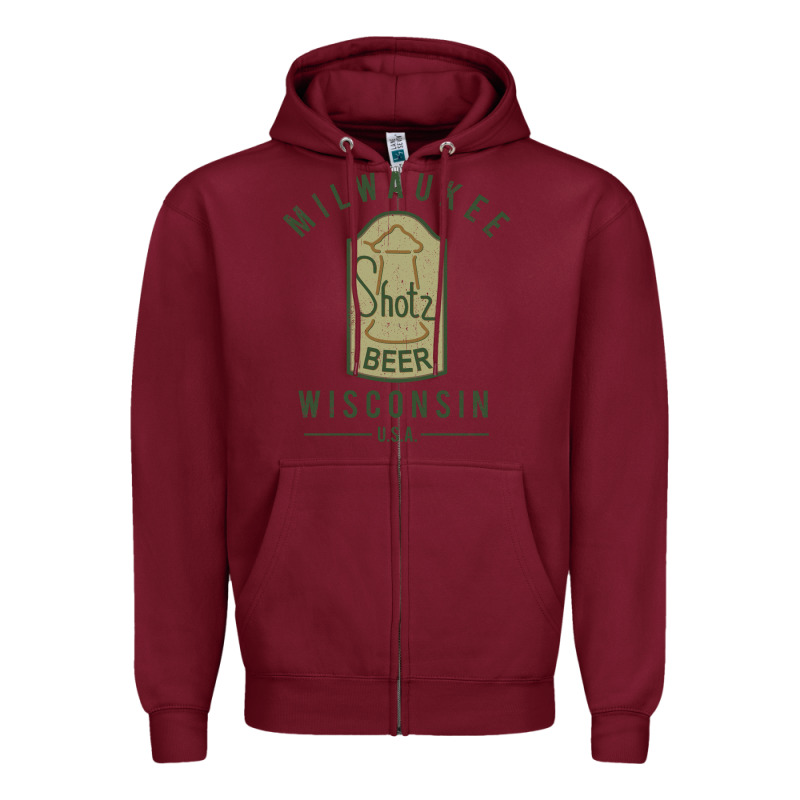 Shotz Beer Worn Zipper Hoodie by FloraArt | Teevron