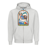 Dove Grey Stay Positive Classic Zipper Hoodie - FloraArt