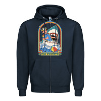 Navy Stay Positive Classic Zipper Hoodie - FloraArt