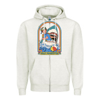 Oatmeal Heather Stay Positive Classic Zipper Hoodie - FloraArt