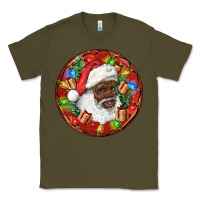 Army Green Black Santa Christmas Classic Tee - RanaPortraitStore