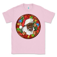 Bubblegum Pink Black Santa Christmas Classic Tee - RanaPortraitStore