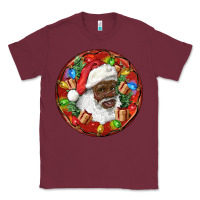 Burgundy Black Santa Christmas Classic Tee - RanaPortraitStore