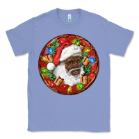 Colony Blue Black Santa Christmas Classic Tee - RanaPortraitStore