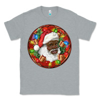 Heather Grey Black Santa Christmas Classic Tee - RanaPortraitStore