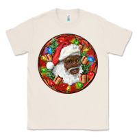 Natural Black Santa Christmas Classic Tee - RanaPortraitStore