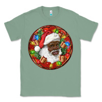 Sage Black Santa Christmas Classic Tee - RanaPortraitStore