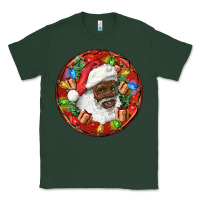 Sports Green Black Santa Christmas Classic Tee - RanaPortraitStore