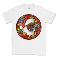 White Black Santa Christmas Classic Tee - RanaPortraitStore