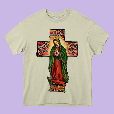 Our Lady Of Guadalupe Cros Heavy Core Tee Designed By Jahusdesignshop