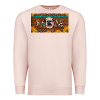 Pale Pink western heifer mom with sunflowers and turquoise license plate Premium Sweatshirt - Artiststas