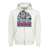 Oatmeal Heather creepshow 1 Zipper Hoodie - FloraArt
