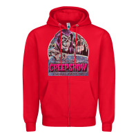 Red creepshow 1 Zipper Hoodie - FloraArt