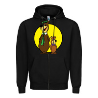 Black boo boo Zipper Hoodie - FloraArt
