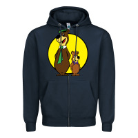 Navy boo boo Zipper Hoodie - FloraArt