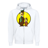 White boo boo Zipper Hoodie - FloraArt