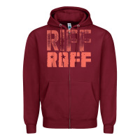 Burgundy riff raff, retro, punk, grunge. shabby style t shi Zipper Hoodie - FloraArt