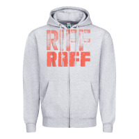 Heather Grey riff raff, retro, punk, grunge. shabby style t shi Zipper Hoodie - FloraArt