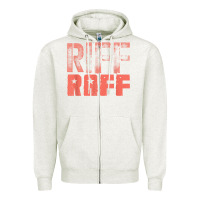 Oatmeal Heather riff raff, retro, punk, grunge. shabby style t shi Zipper Hoodie - FloraArt