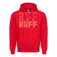 Red riff raff, retro, punk, grunge. shabby style t shi Zipper Hoodie - FloraArt