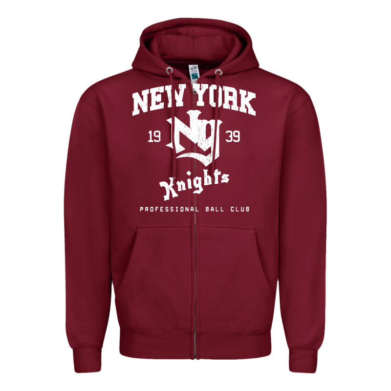 The Natural Ny New York Knights Baseball Zipper Hoodie by FloraArt | Teevron