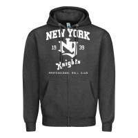 Charcoal Heather the natural ny new york knights baseball Zipper Hoodie - FloraArt