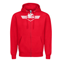 Red legs diamond Zipper Hoodie - FloraArt