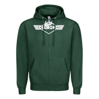 Sports Green legs diamond Zipper Hoodie - FloraArt