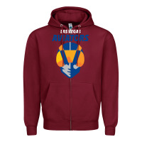 Burgundy las vegas aviators Zipper Hoodie - FloraArt