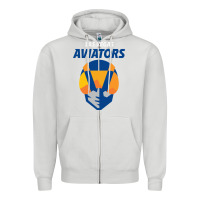 Dove Grey las vegas aviators Zipper Hoodie - FloraArt