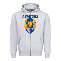 Heather Grey las vegas aviators Zipper Hoodie - FloraArt