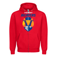 Red las vegas aviators Zipper Hoodie - FloraArt