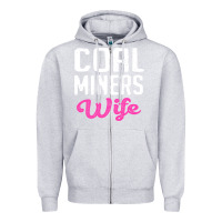 Heather Grey coal miners wife t shirt Zipper Hoodie - FloraArt
