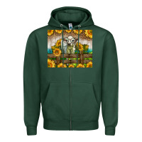 Sports Green Western Charolais Heifer With Sunflowers Zipper Hoodie - LillyAllenDesigns