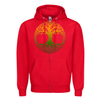 Red tree of life merch Zipper Hoodie - trangStudio