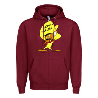 Burgundy speedy gonzales arriba Zipper Hoodie - FloraArt