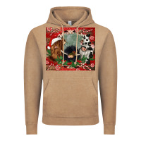 Vintage Coffee christmas heifer cow  gnomies Vintage Hoodie - CowGirlArtShop