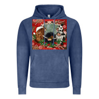 Vintage Denim christmas heifer cow  gnomies Vintage Hoodie - CowGirlArtShop