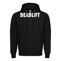 Black deadlift Zipper Hoodie - FloraArt