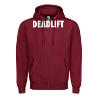 Burgundy deadlift Zipper Hoodie - FloraArt