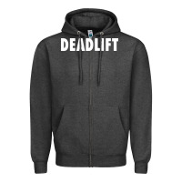 Charcoal Heather deadlift Zipper Hoodie - FloraArt