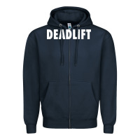 Navy deadlift Zipper Hoodie - FloraArt